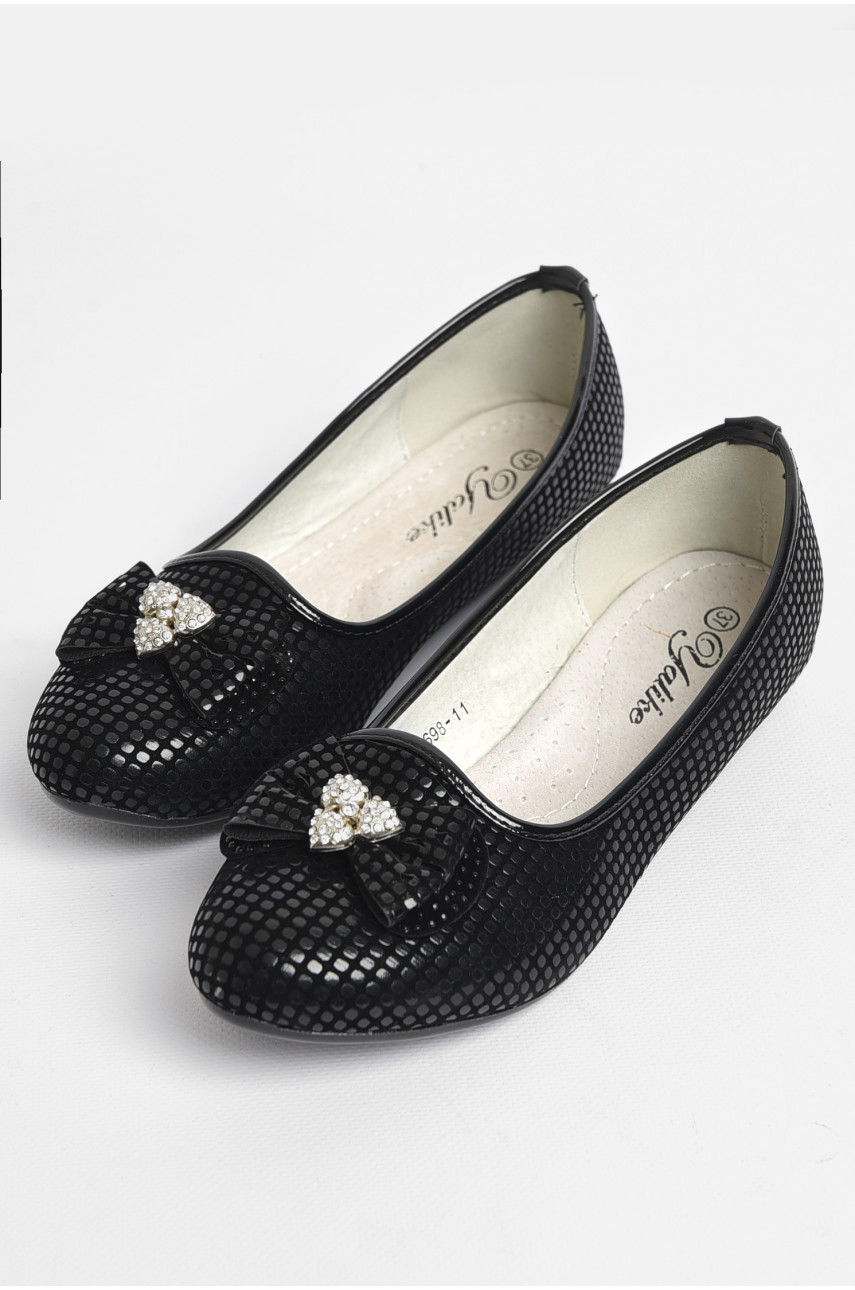 Туфли детские для девочки черного цвета 698-11 180159