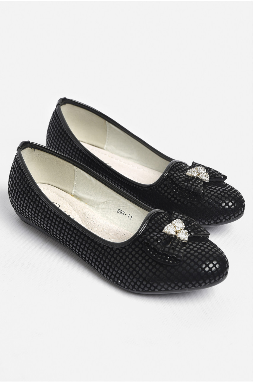 Туфли детские для девочки черного цвета 698-11 180159