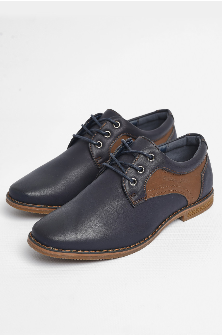 Туфли детские для мальчика темно-синего цвета 6888-1 180204
