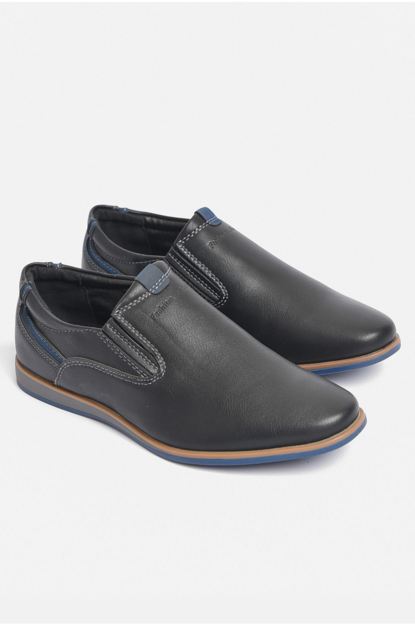 Туфли подростковые для мальчика черного цвета 5873 180211