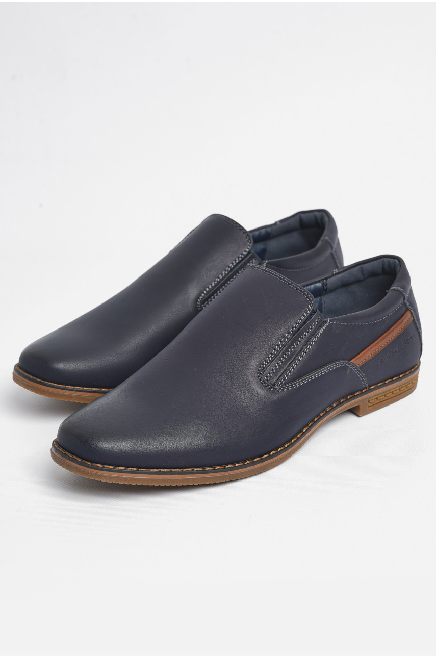 Туфли подростковые для мальчика темно-синего цвета 6889-1 180213