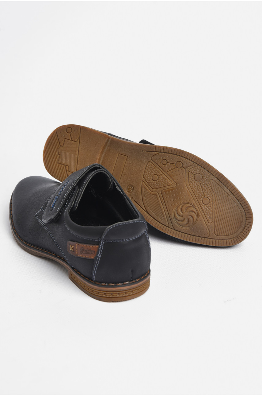 Туфли подростковые для мальчика темно-синего цвета 6932 180214