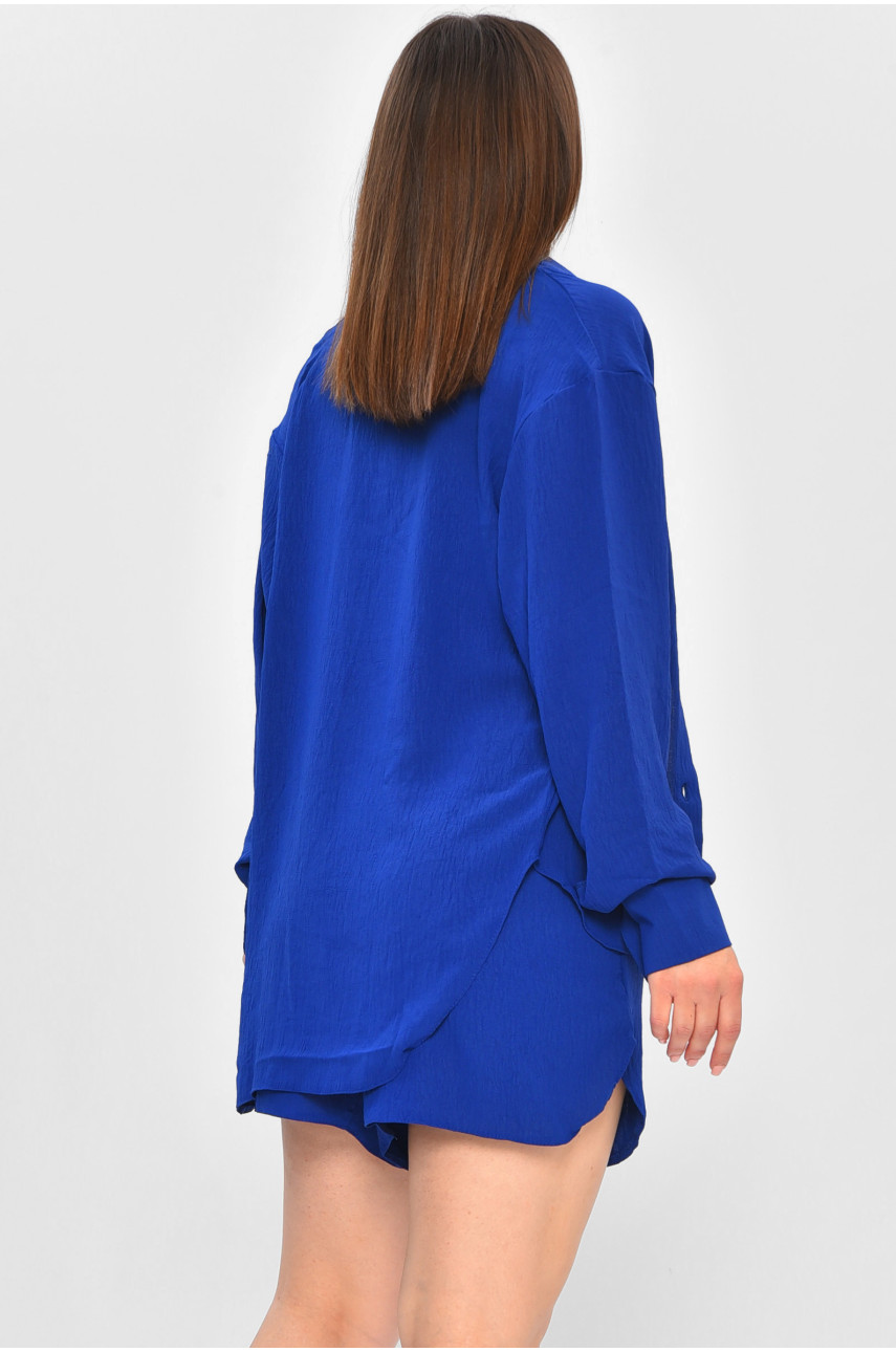 Костюм жіночий трійка синього кольору 2804 180221