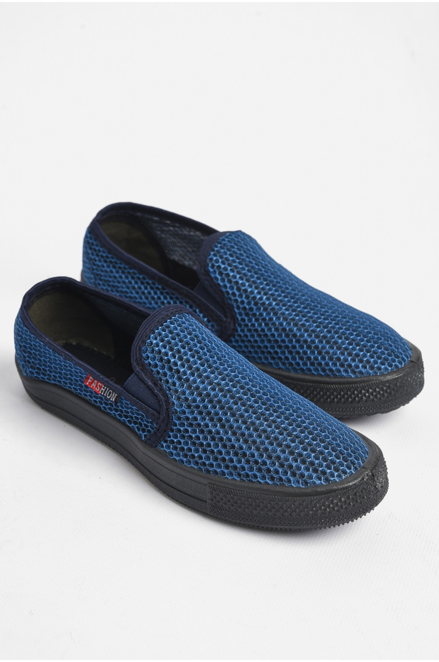 Слипоны мужские синего цвета 042-2 180245