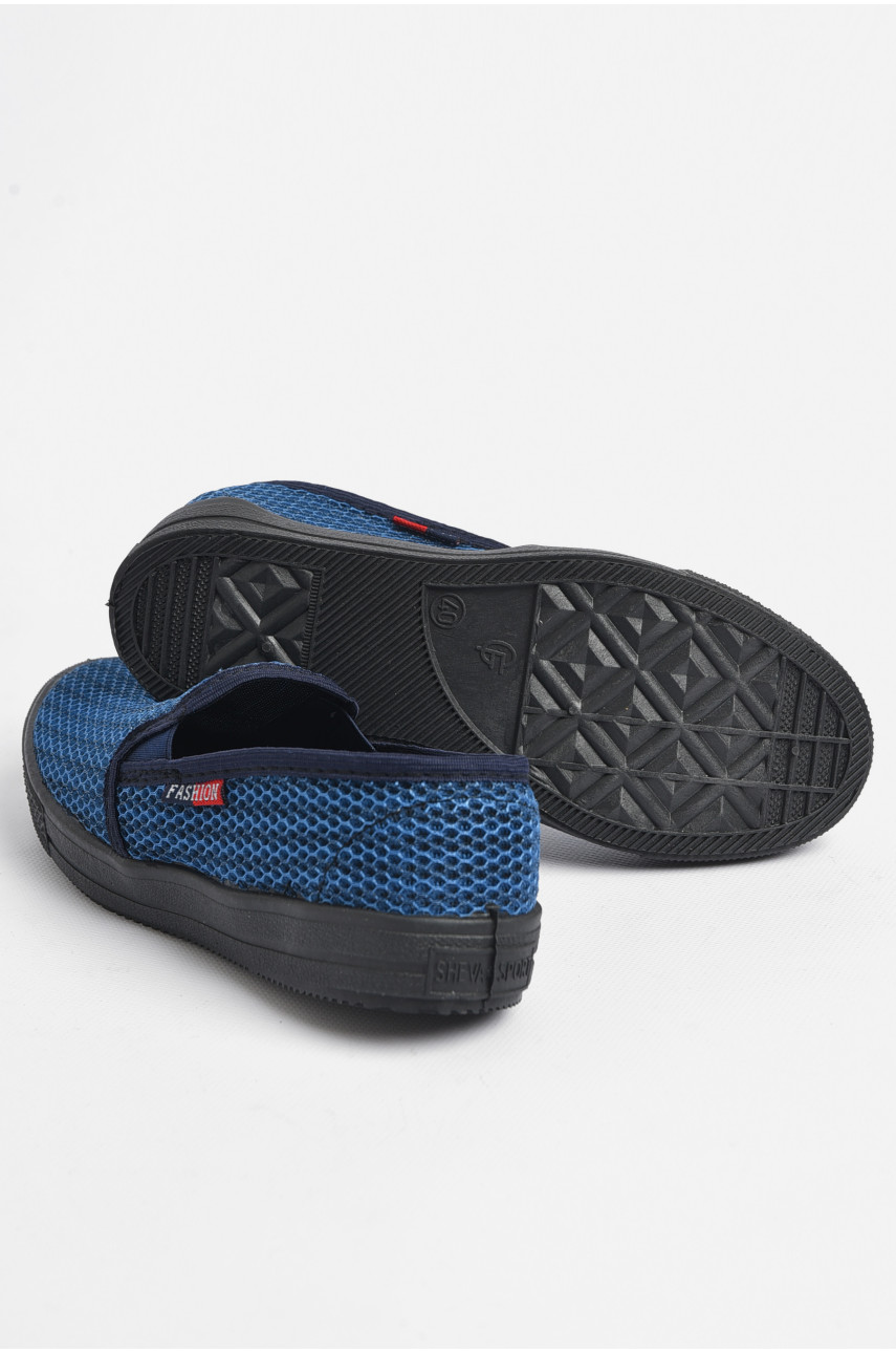 Слипоны мужские синего цвета 042-2 180245 Слипоны мужские синего цвета 042-2 180245