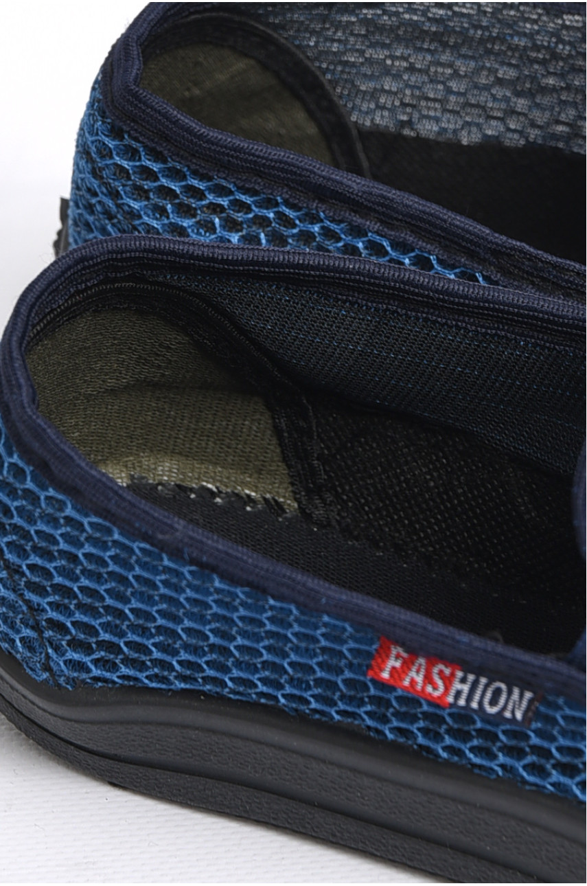 Слипоны мужские синего цвета 042-2 180245 Слипоны мужские синего цвета 042-2 180245