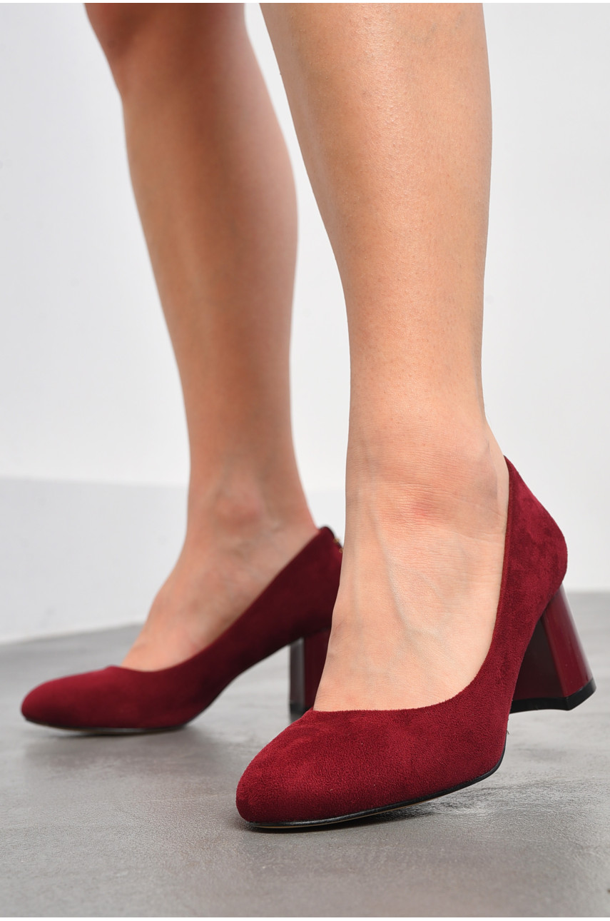 Туфлі жіночі бордового кольору 065-2 180262
