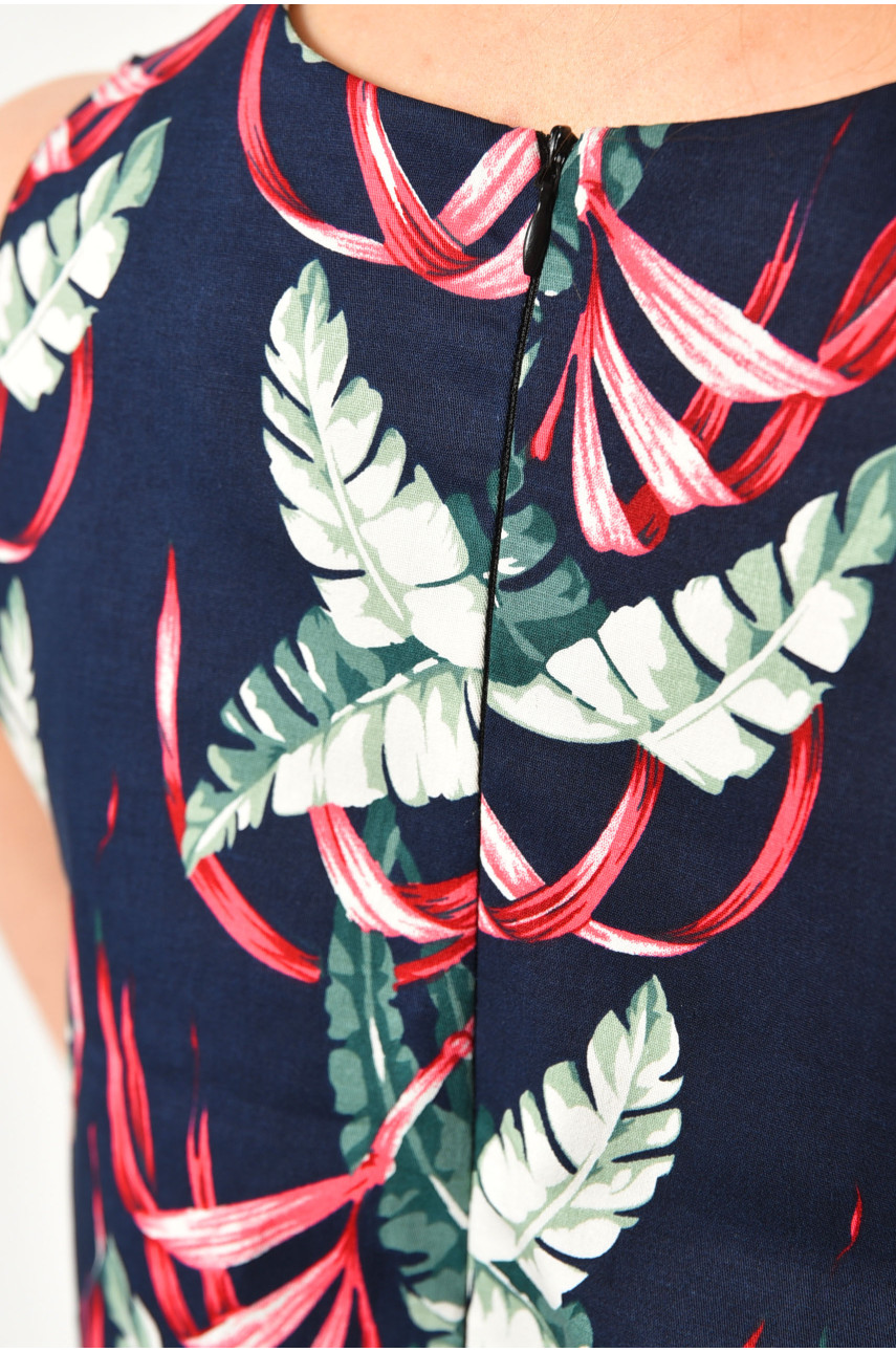 Платье женское с принтом темно-синего цвета 330 180278