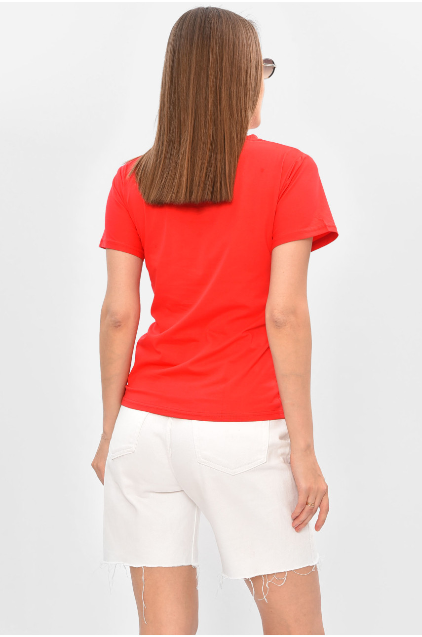 Футболка жіноча червоного кольору 21044 180283