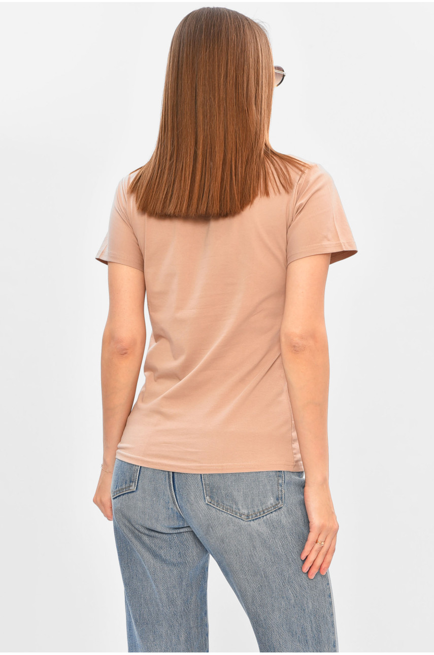 Футболка женская цвета мокко 21044 180291