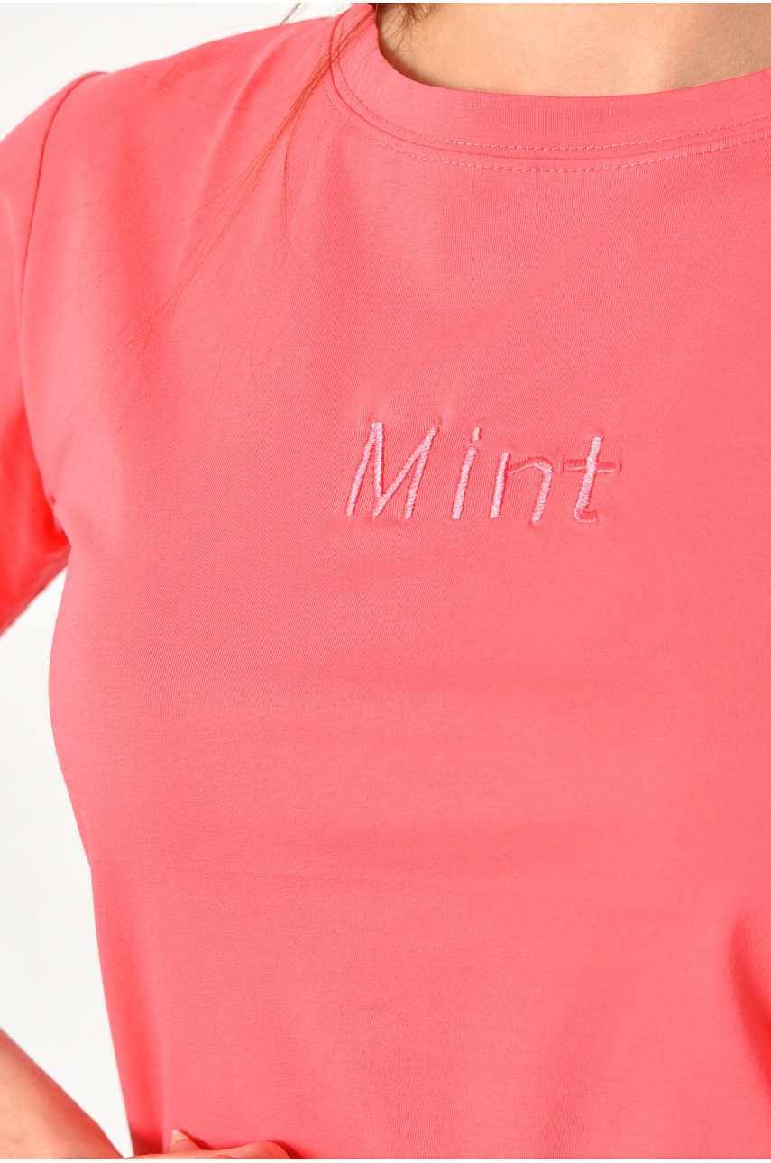 Футболка жіноча коралового кольору 21044 180294