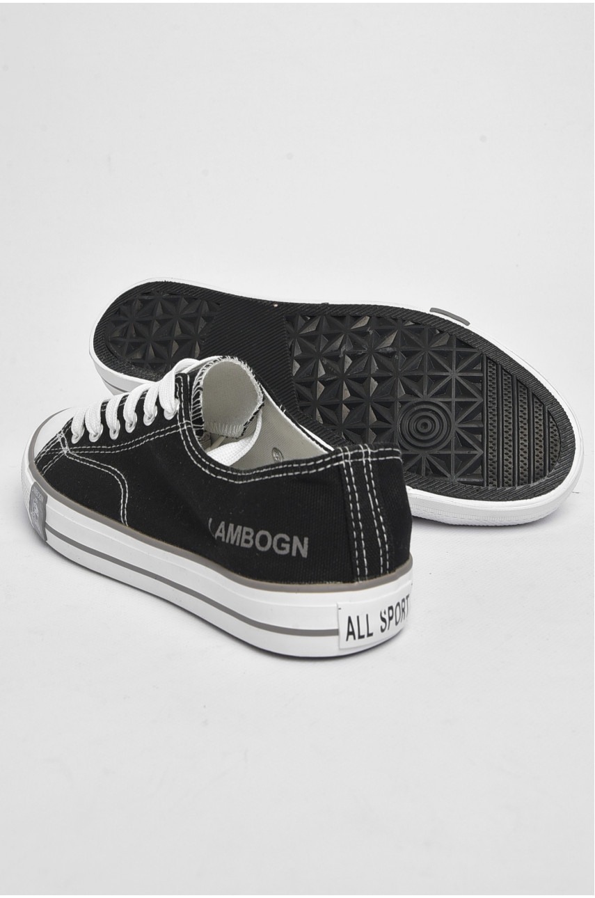 Кеды мужские черного цвета текстиль 013-31 180324