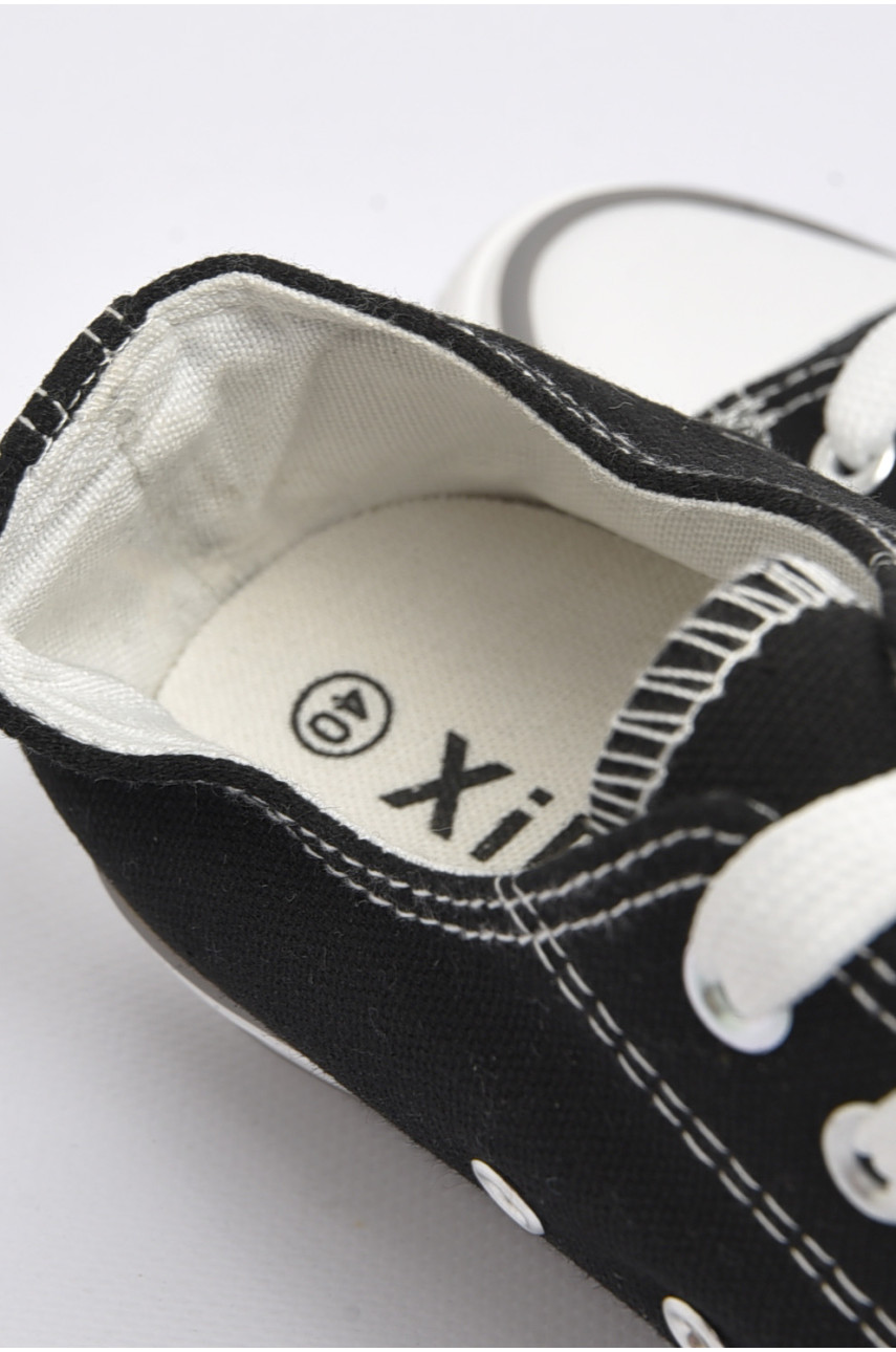 Кеды мужские черного цвета текстиль 013-31 180324