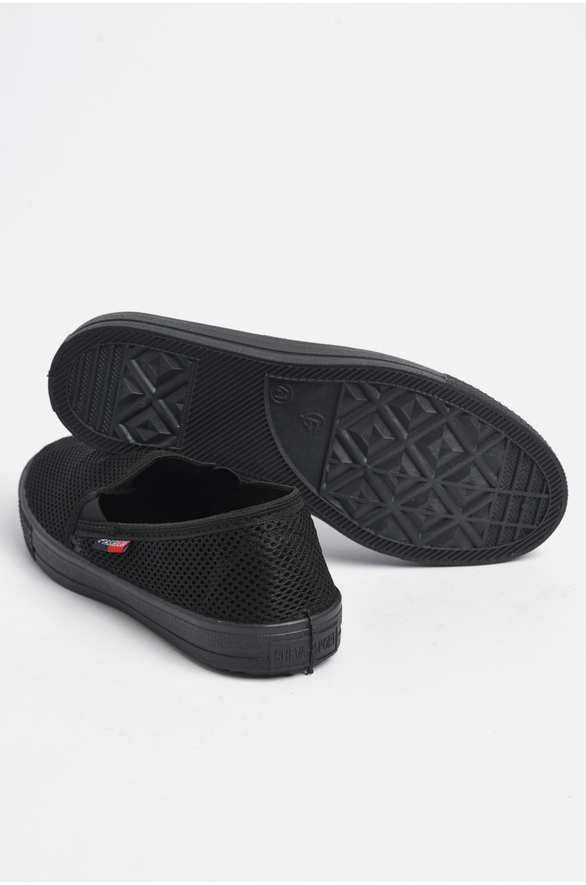 Слипоны мужские черного цвета 180347