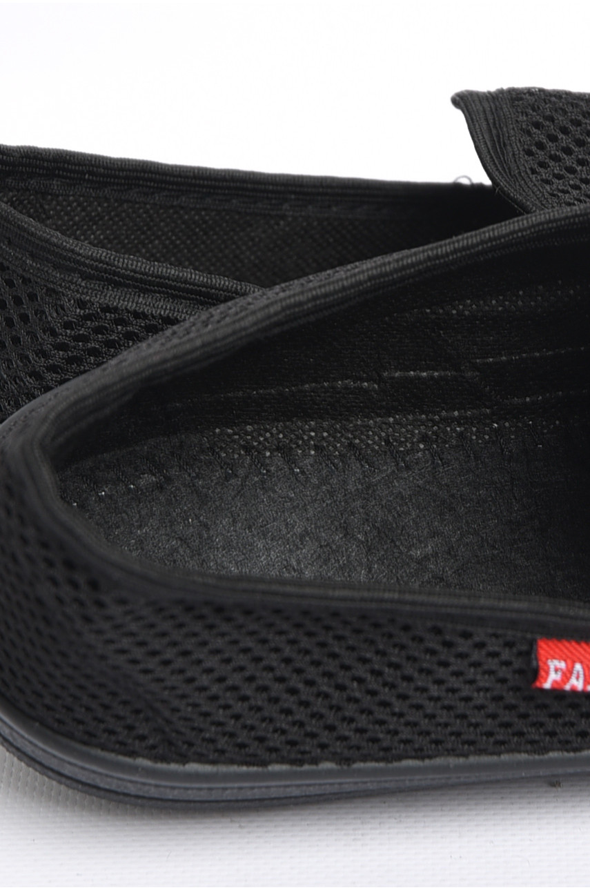 Слипоны мужские черного цвета 180347