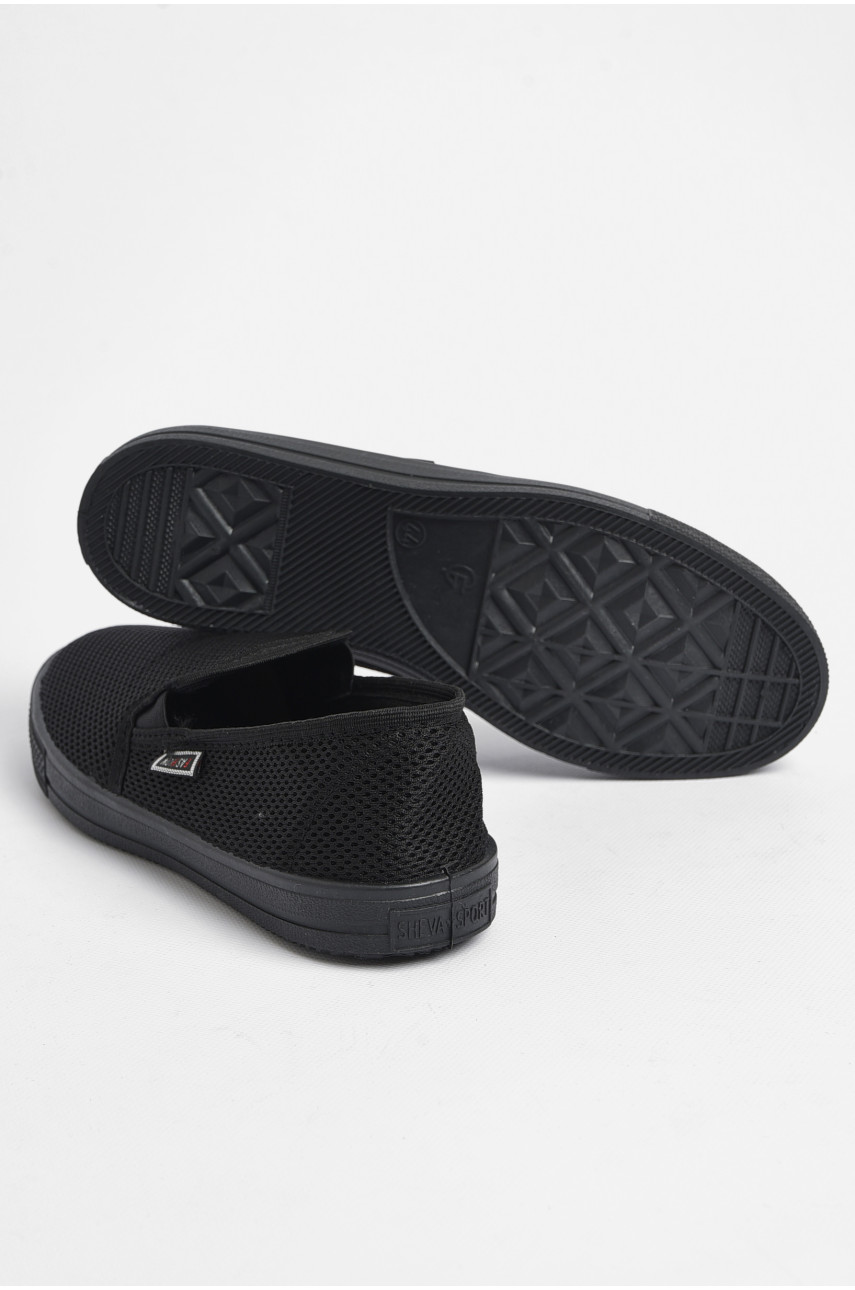 Слипоны мужские черного цвета 180349