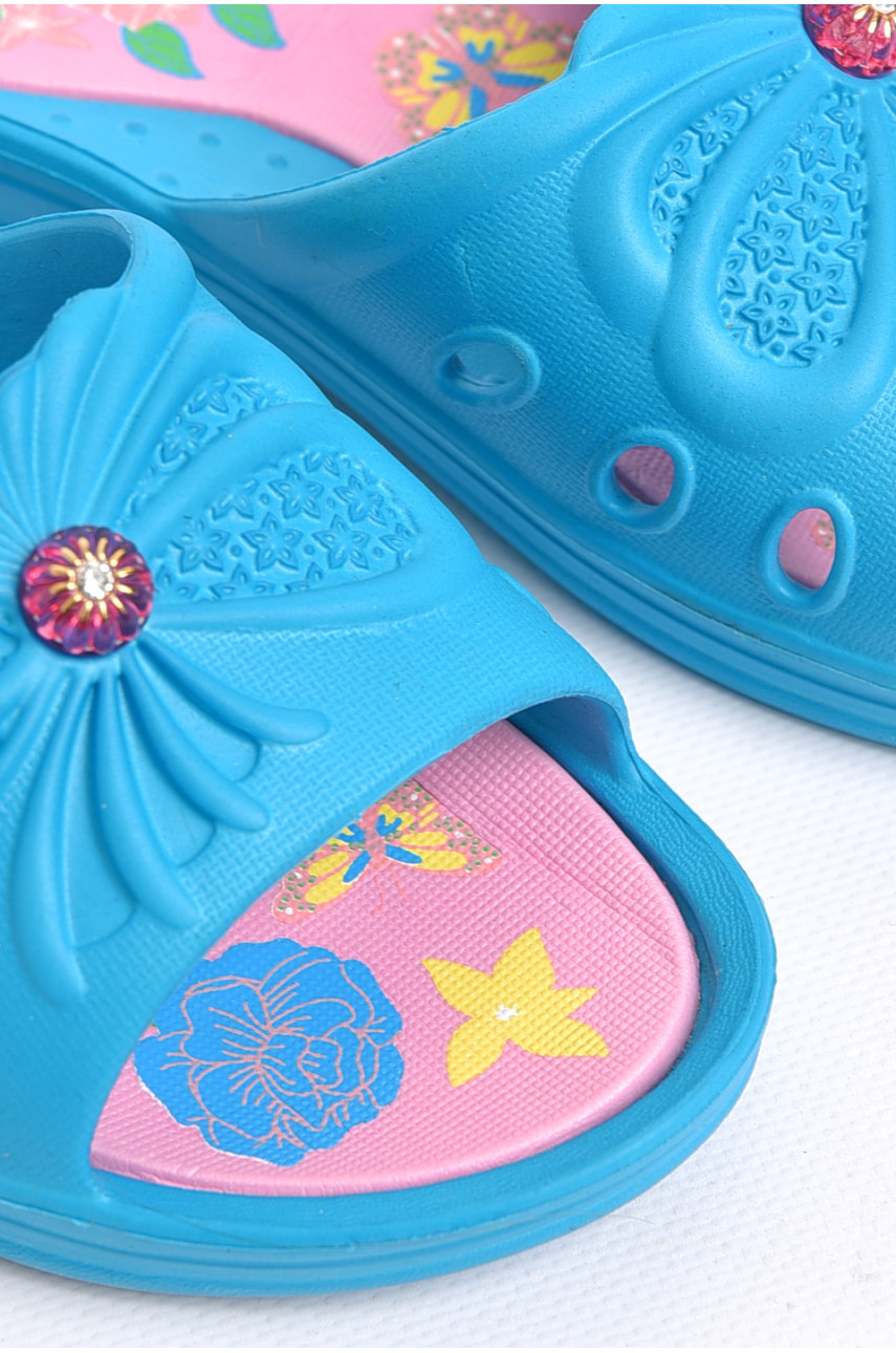 Шльопанці дитячі для дівчинки піна блакитного кольору ППЖ-05 180448