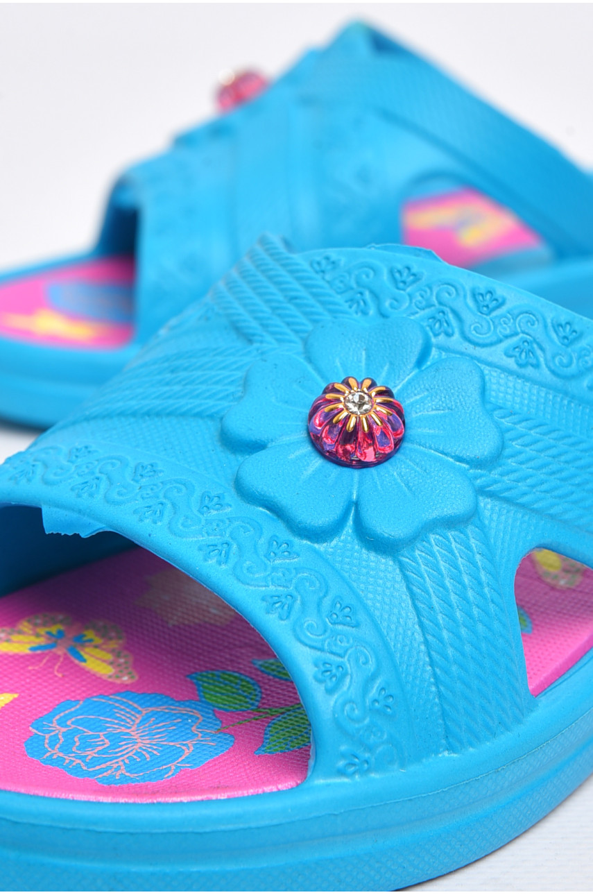 Шльопанці дитячі для дівчинки піна блакитного кольору ППЖ-04 180450