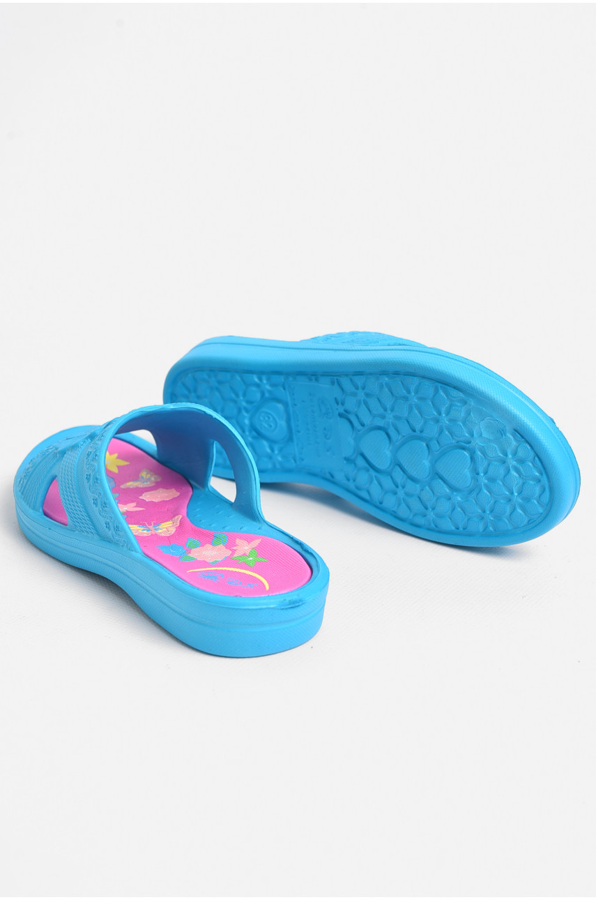 Шлепки детские для девочки пена голубого цвета ППЖ-04 180451