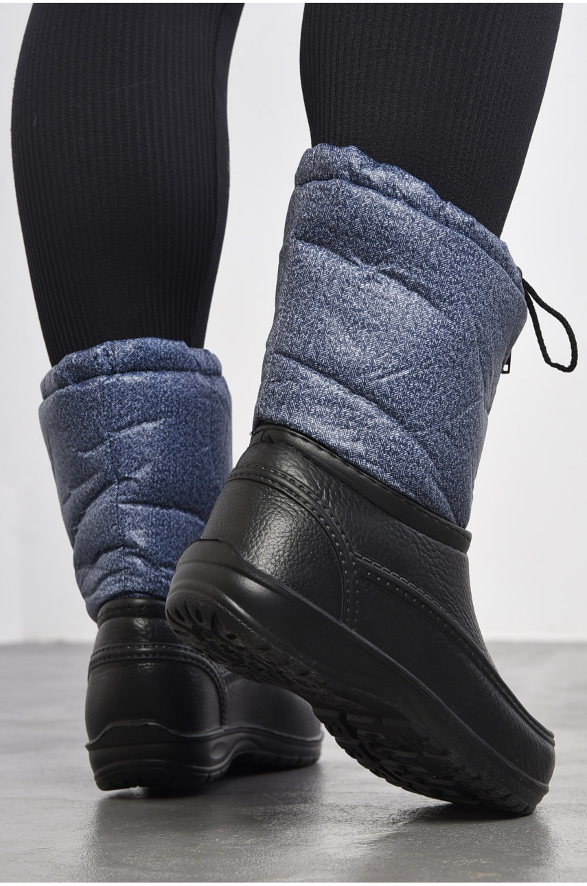 Дутики жіночі на хутрі синього кольору 1967 180520 Дутики жіночі на хутрі синього кольору 1967 180520