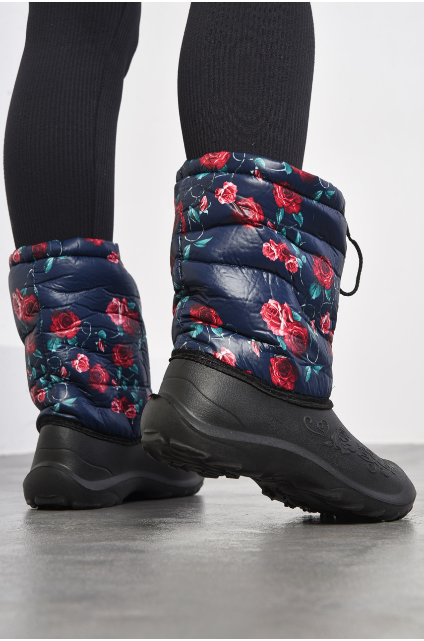 Дутики жіночі на хутрі темно-синього кольору 1967 180528 Дутики жіночі на хутрі темно-синього кольору 1967 180528