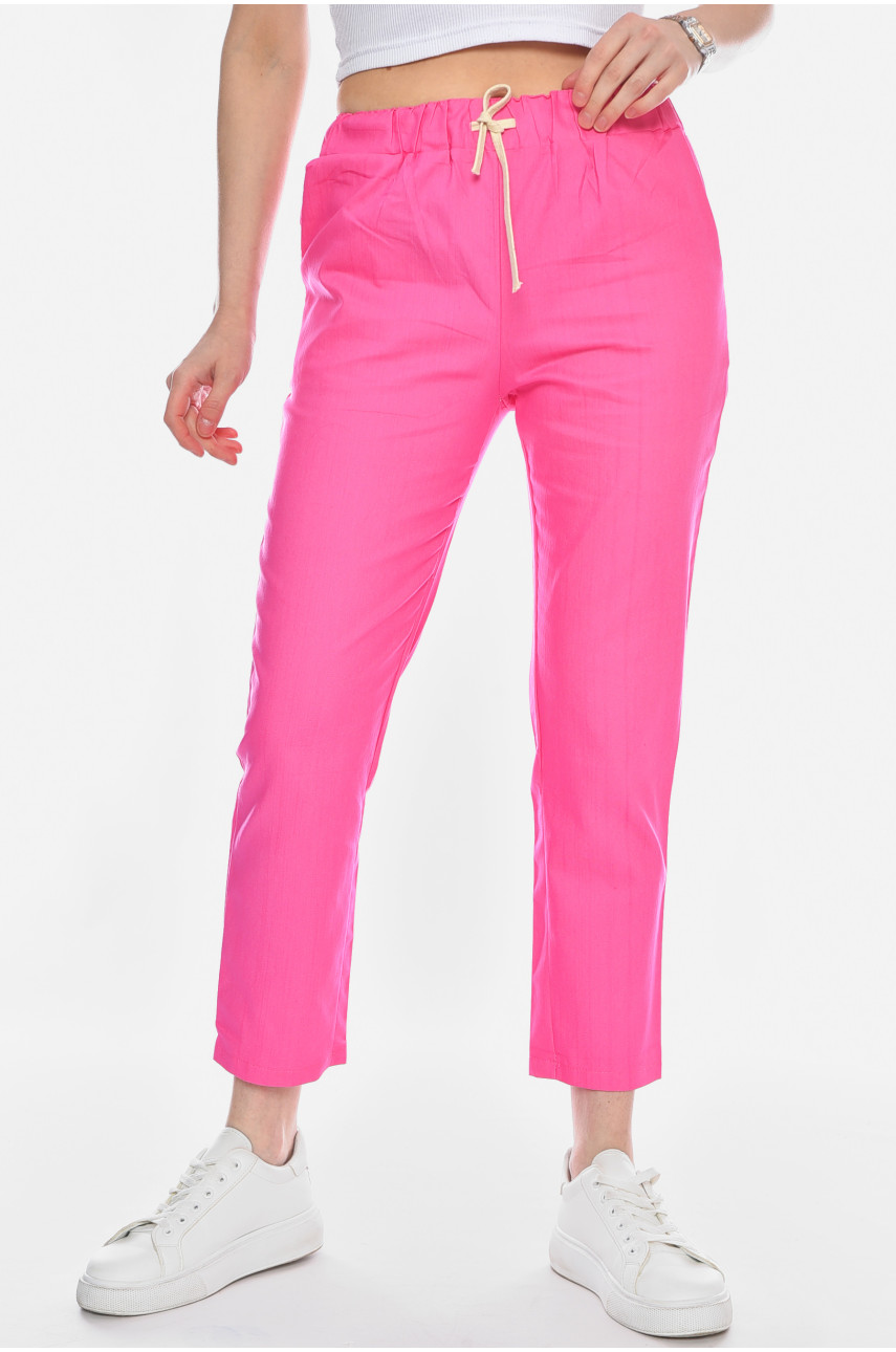 Штаны женские розового цвета 9003-1 180585