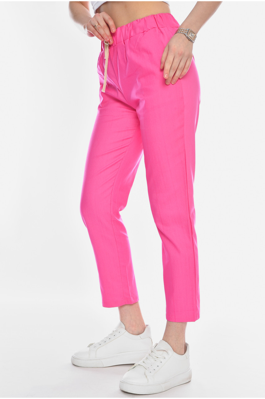 Штаны женские розового цвета 9003-1 180585