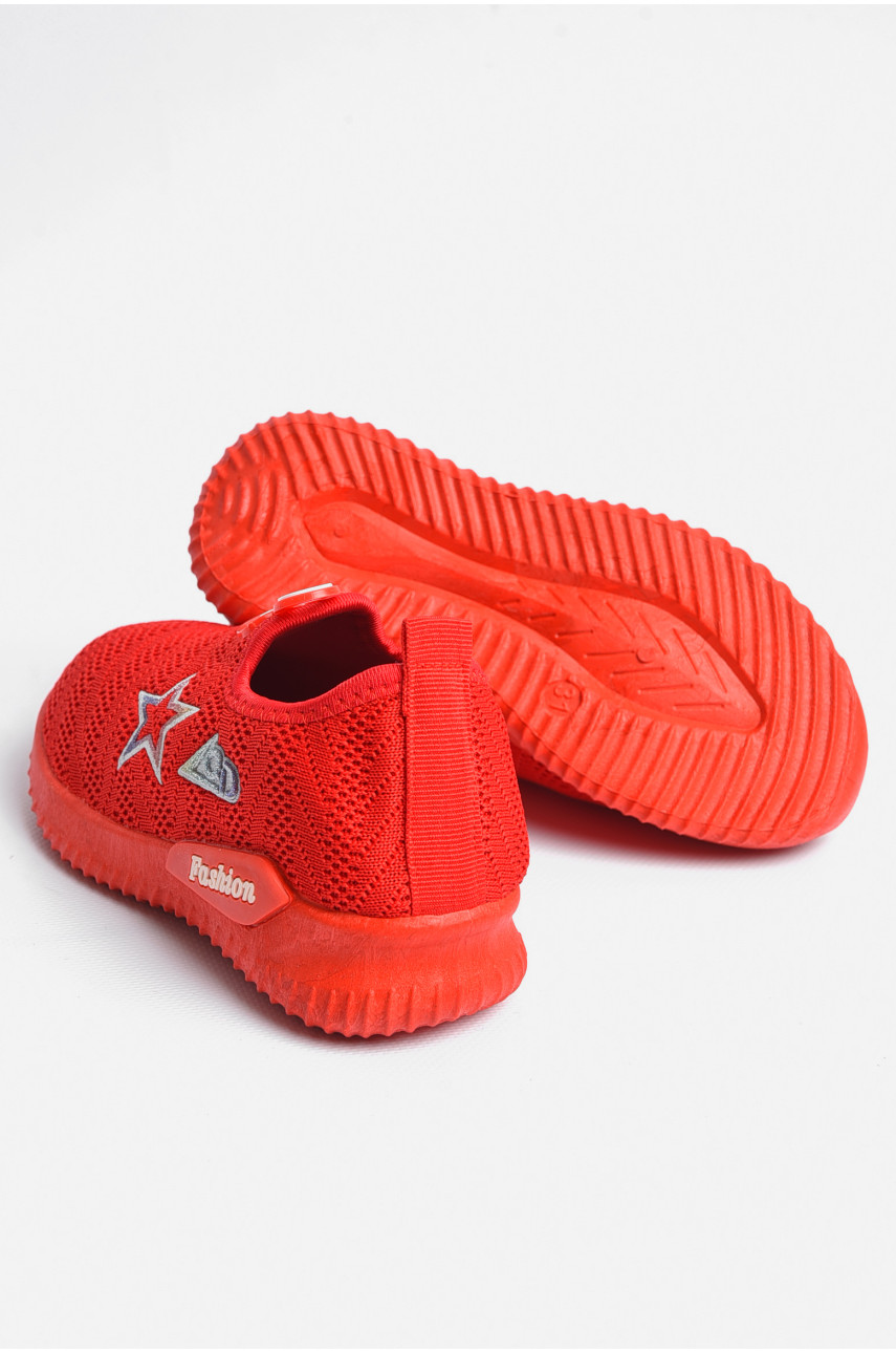 Кроссовки детские красного цвета на шнуровке текстиль 106-2 180595 Кроссовки детские красного цвета на шнуровке текстиль 106-2 180595