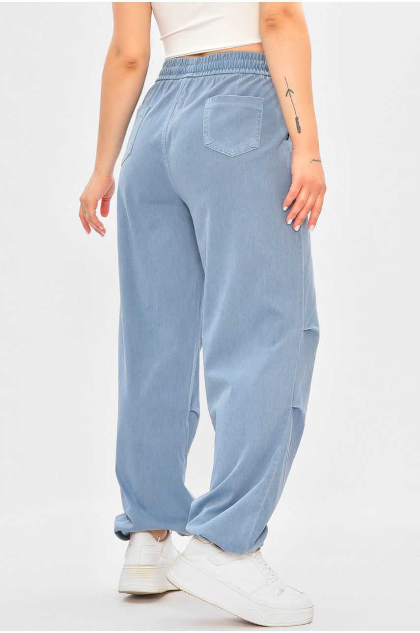 Штаны женские полубатальные синего цвета 560-6 180600