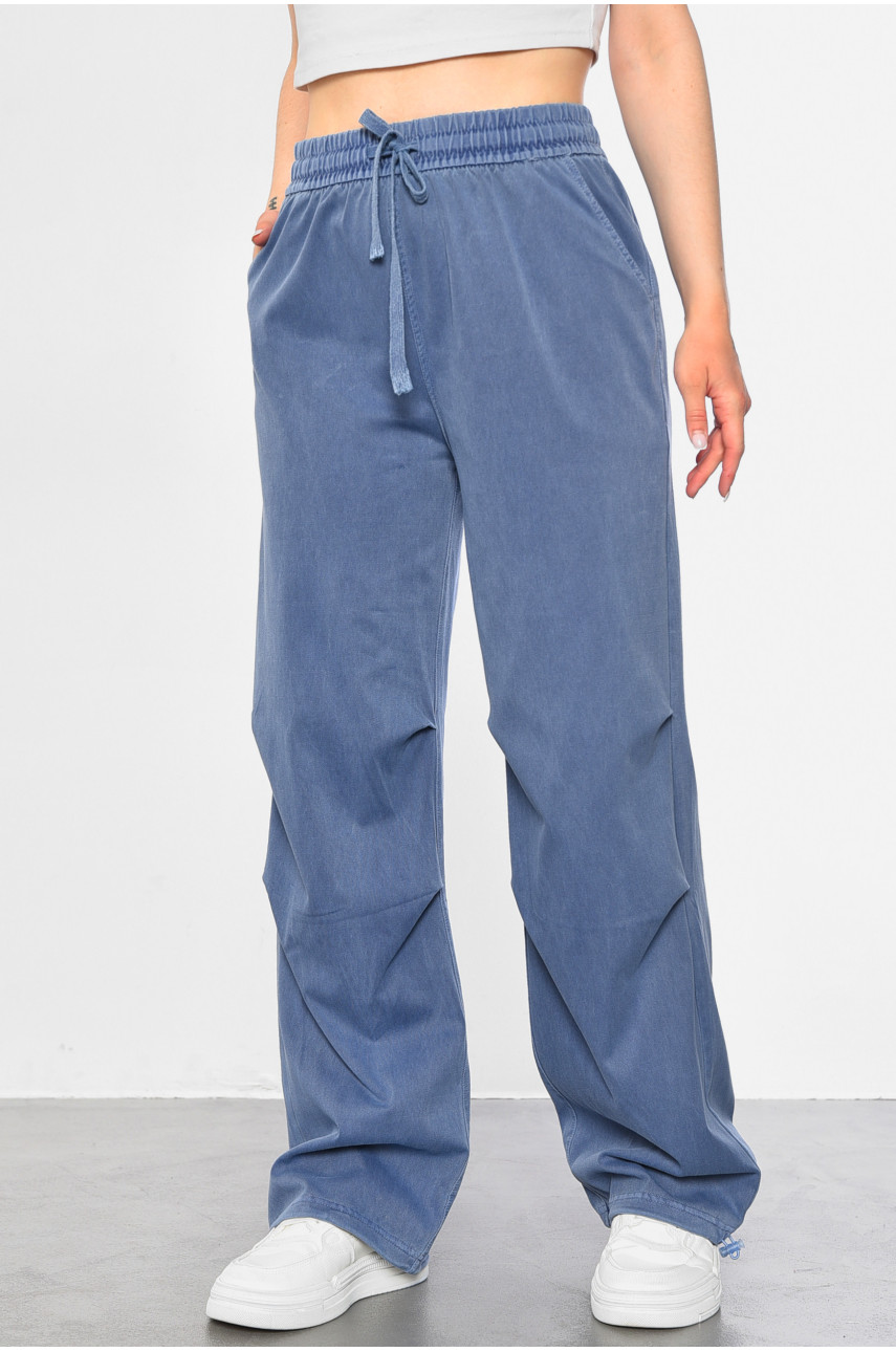 Штани жіночі напівбатальні темно-синього кольору 560-6 180601 Штани жіночі напівбатальні темно-синього кольору 560-6 180601