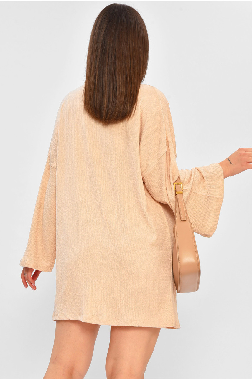 Костюм жіночий трійка бежевого кольору 2373 180604