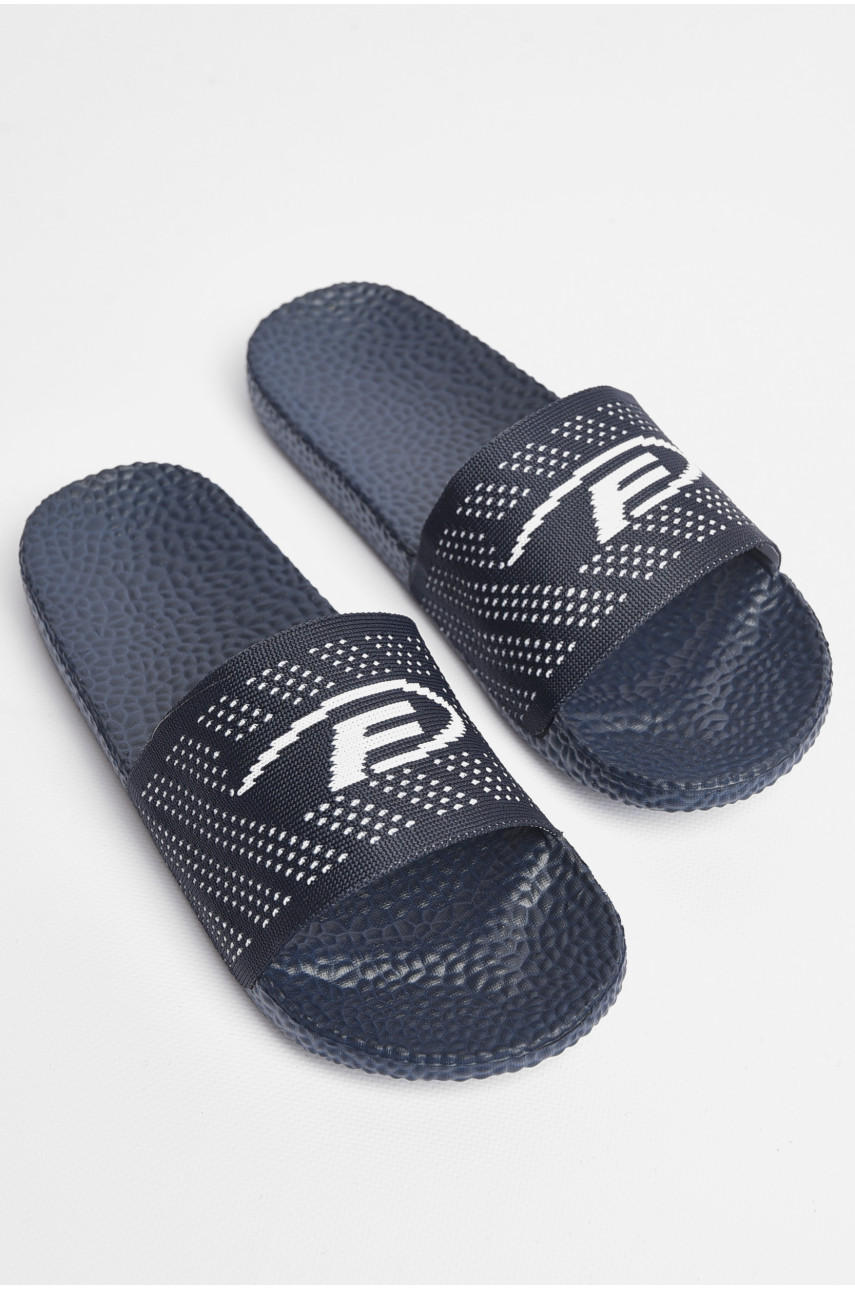 Шлепки подростковые для мальчика синего цвета 8451 180633