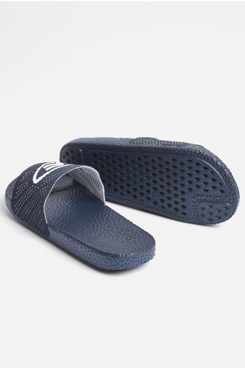 Шлепки подростковые для мальчика синего цвета 8451 180633