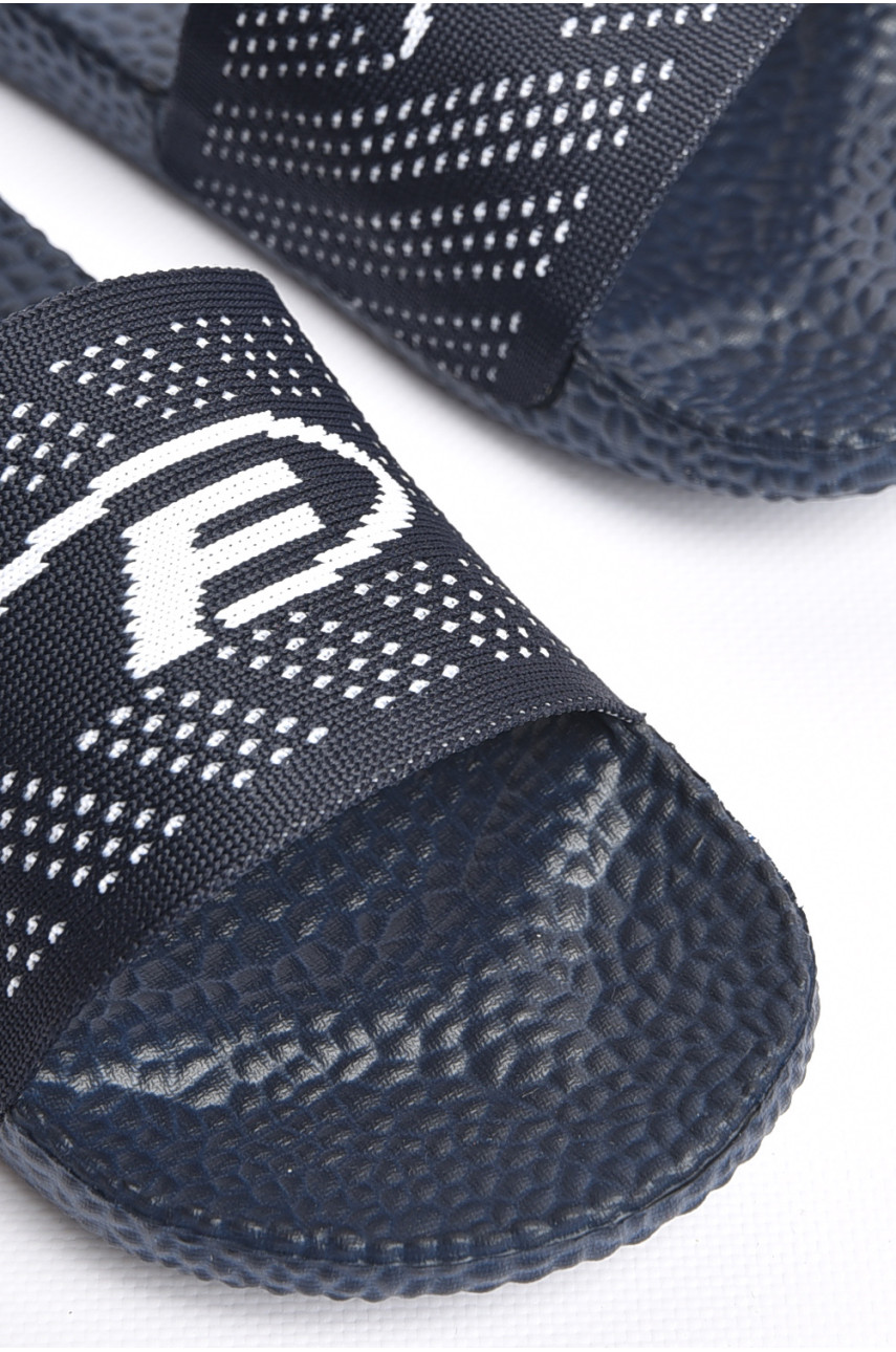 Шлепки подростковые для мальчика синего цвета 8451 180633