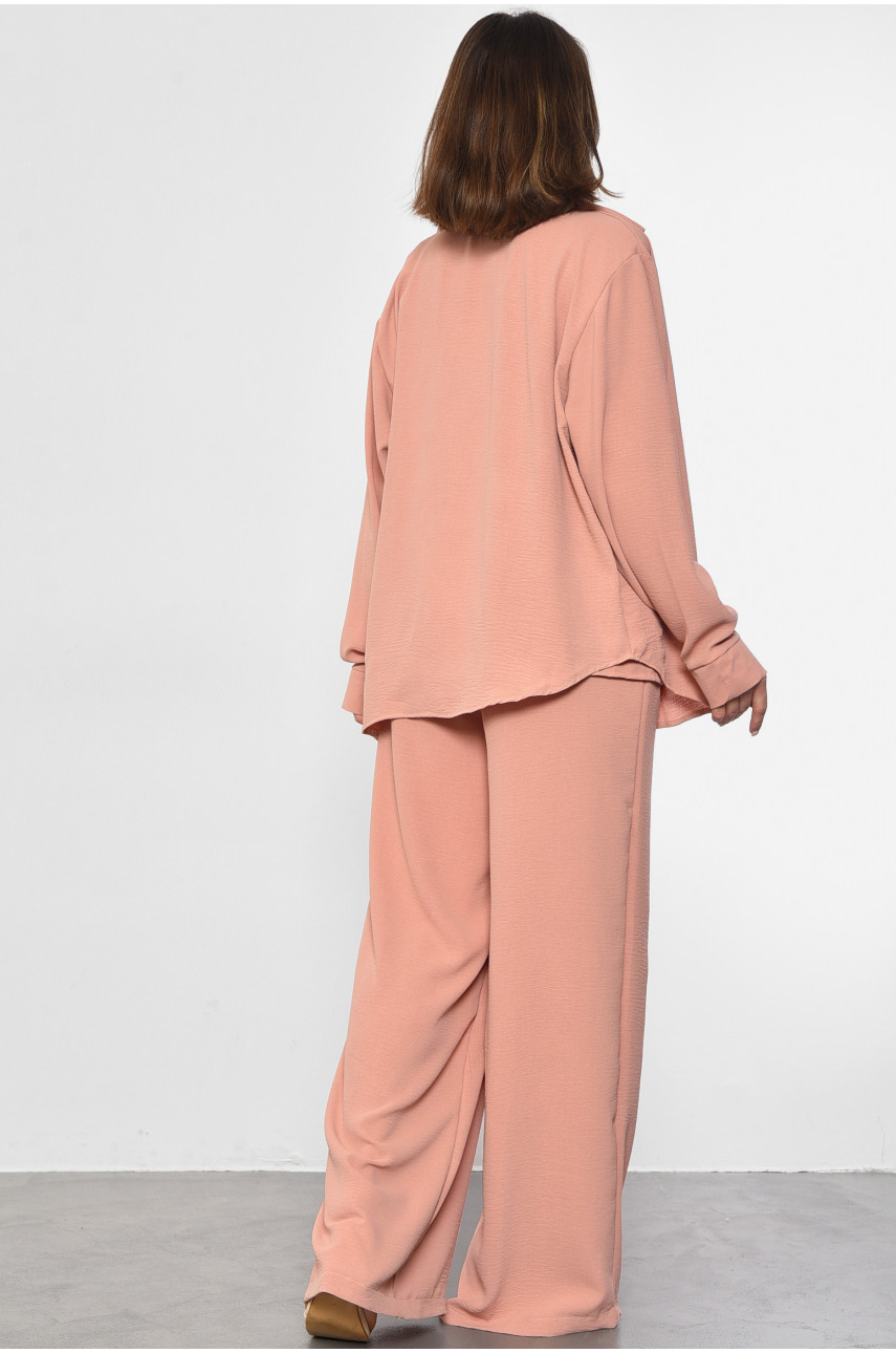 Костюм жіночий трійка пудрового кольору 2809 180636 Костюм жіночий трійка пудрового кольору 2809 180636