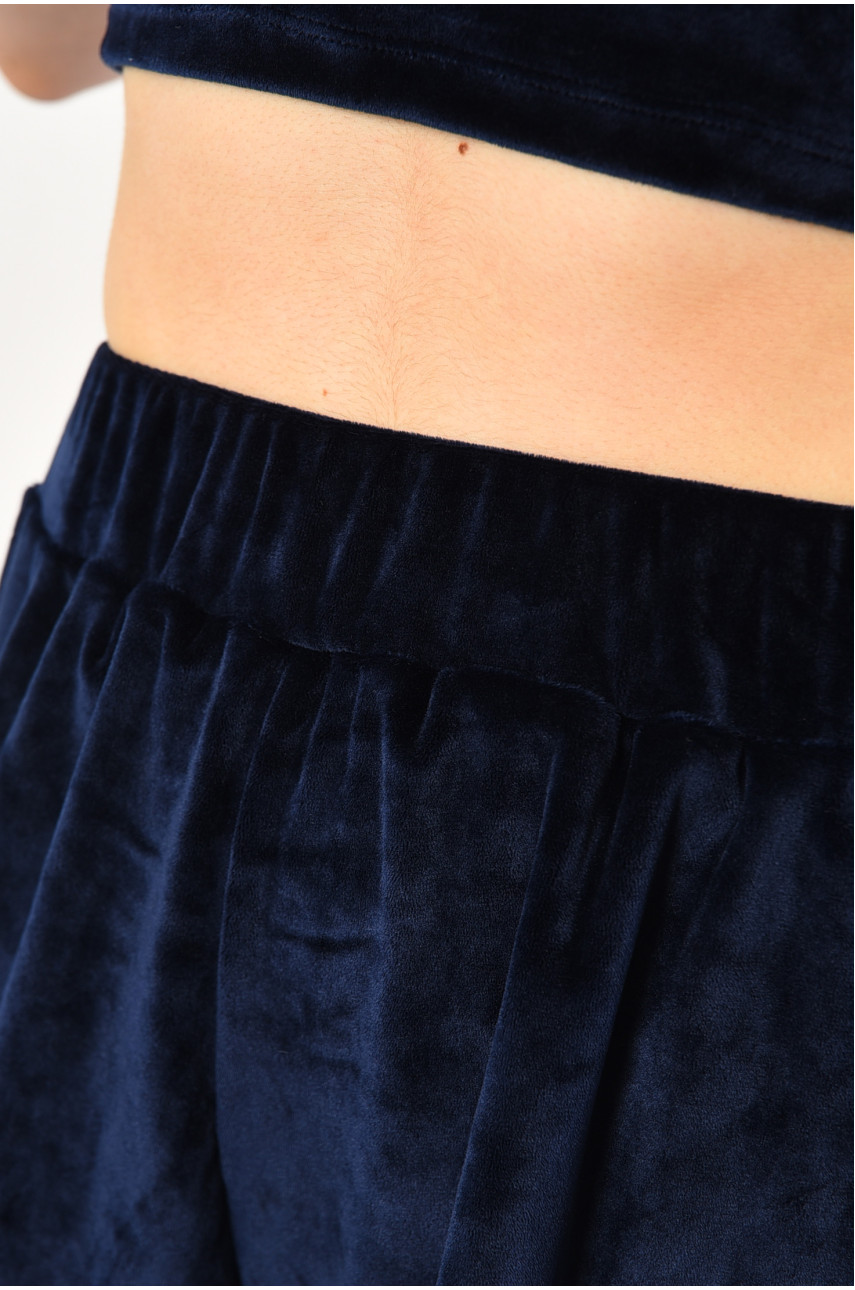 Костюм жіночий велюровий темно-синього кольору 0905 180644