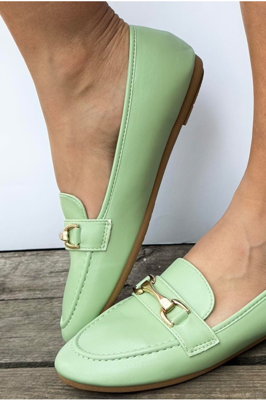 Балетки женские светло-зеленого цвета 509-5 180668 Балетки женские светло-зеленого цвета 509-5 180668