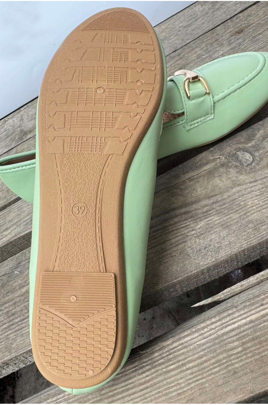 Балетки женские светло-зеленого цвета 509-5 180668 Балетки женские светло-зеленого цвета 509-5 180668