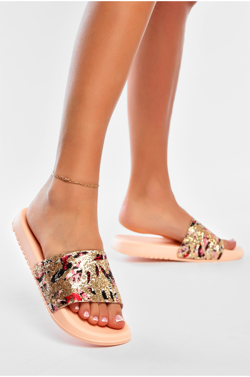Шльопанці жіночі персикового кольору 7012379 180671 Шльопанці жіночі персикового кольору 7012379 180671