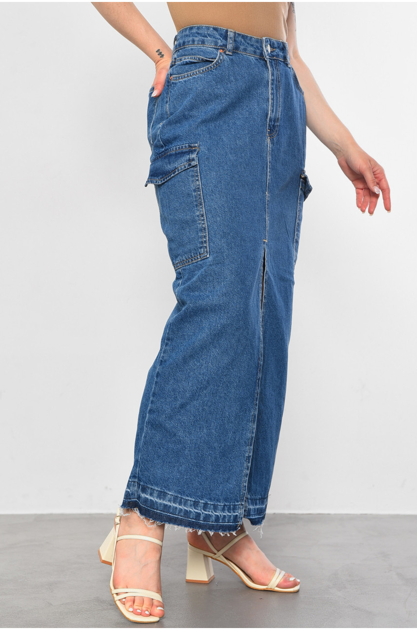 Спідниця жіноча джинсова синього кольору 2663 180710