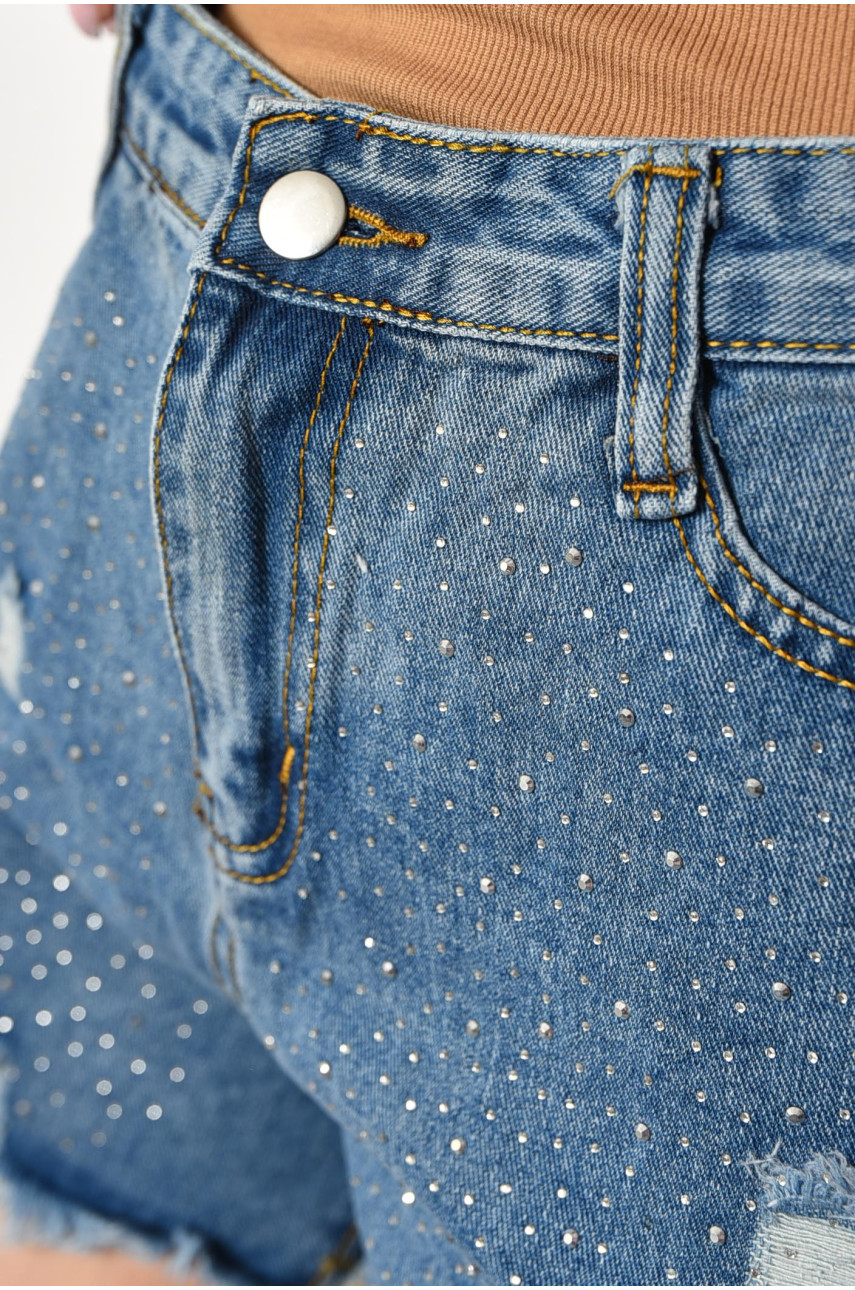 Шорты женские джинсовые голубого цвета 6863 180748 Шорты женские джинсовые голубого цвета 6863 180748