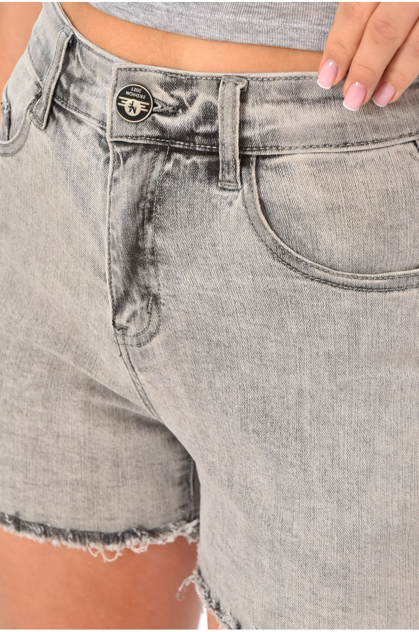 Шорты женские джинсовые серого цвета 2367 180752 Шорты женские джинсовые серого цвета 2367 180752