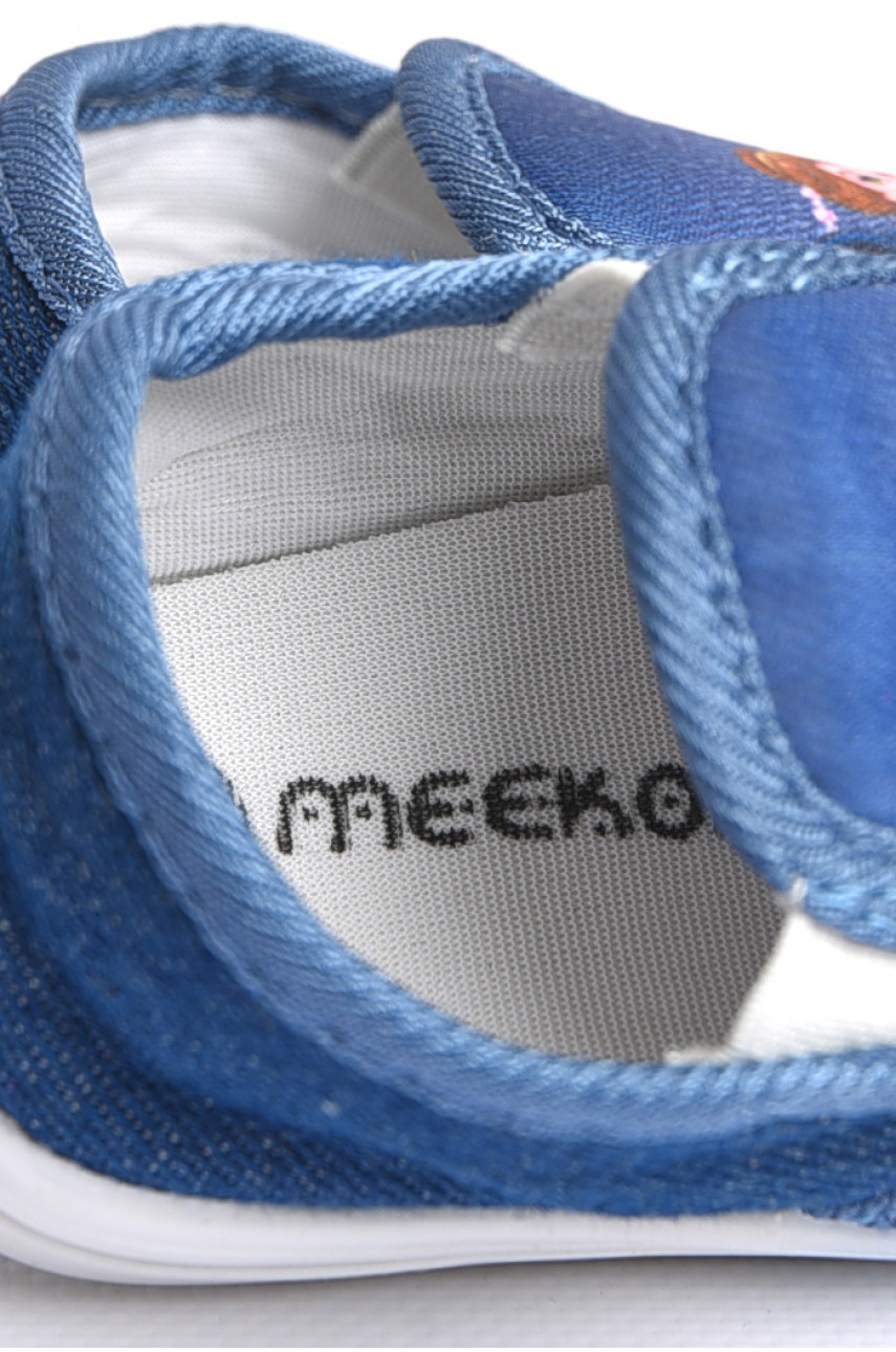 Мокасины детские синего цвета без застежки 225 180775 Мокасины детские синего цвета без застежки 225 180775