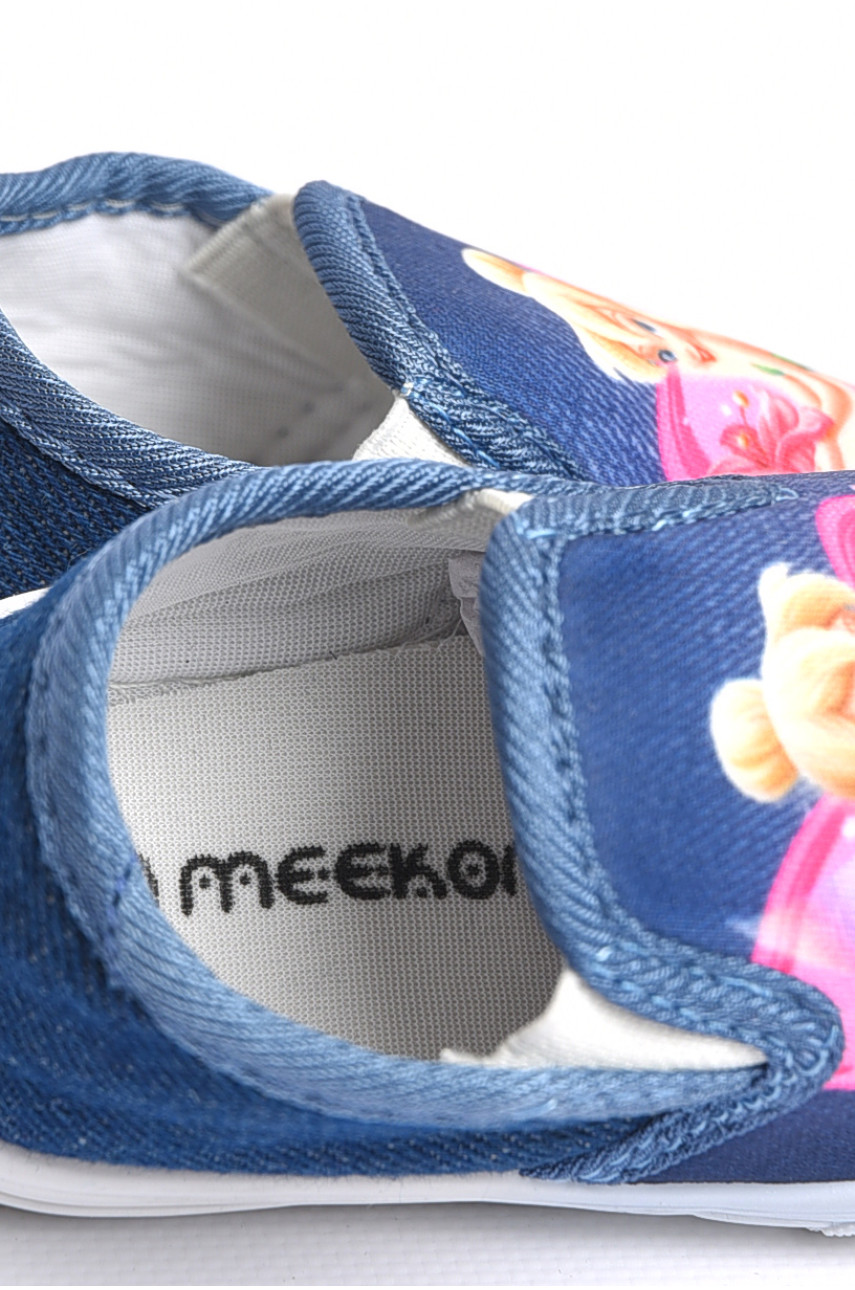 Мокасины детские синего цвета без застежки 225 180776 Мокасины детские синего цвета без застежки 225 180776