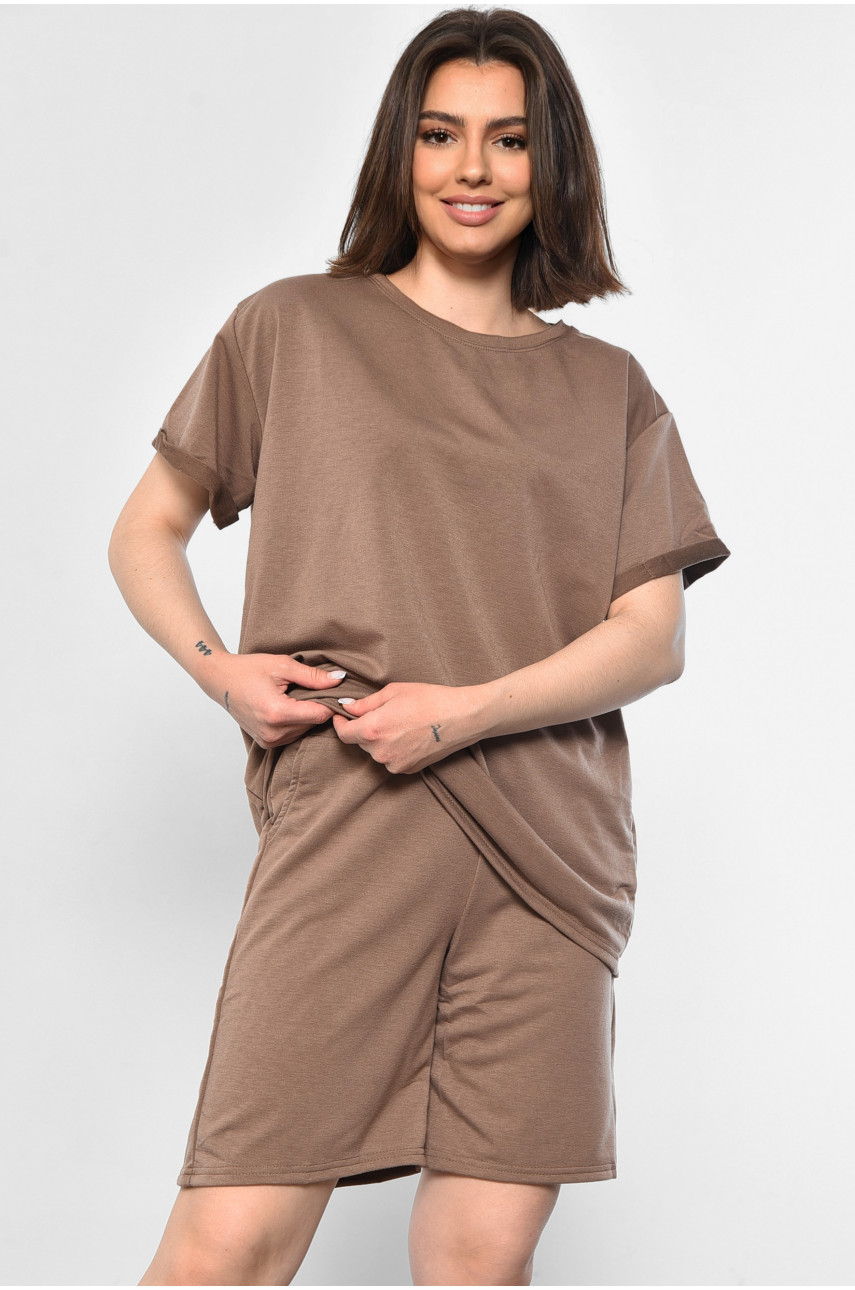 Костюм женский коричневого цвета 6721 180797 Костюм женский коричневого цвета 6721 180797