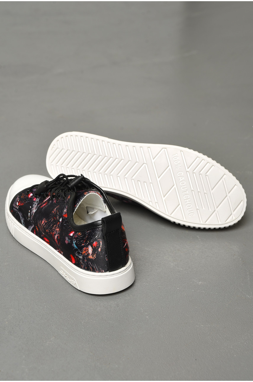 Кеды мужские черного цвета на шнуровке а701 180802