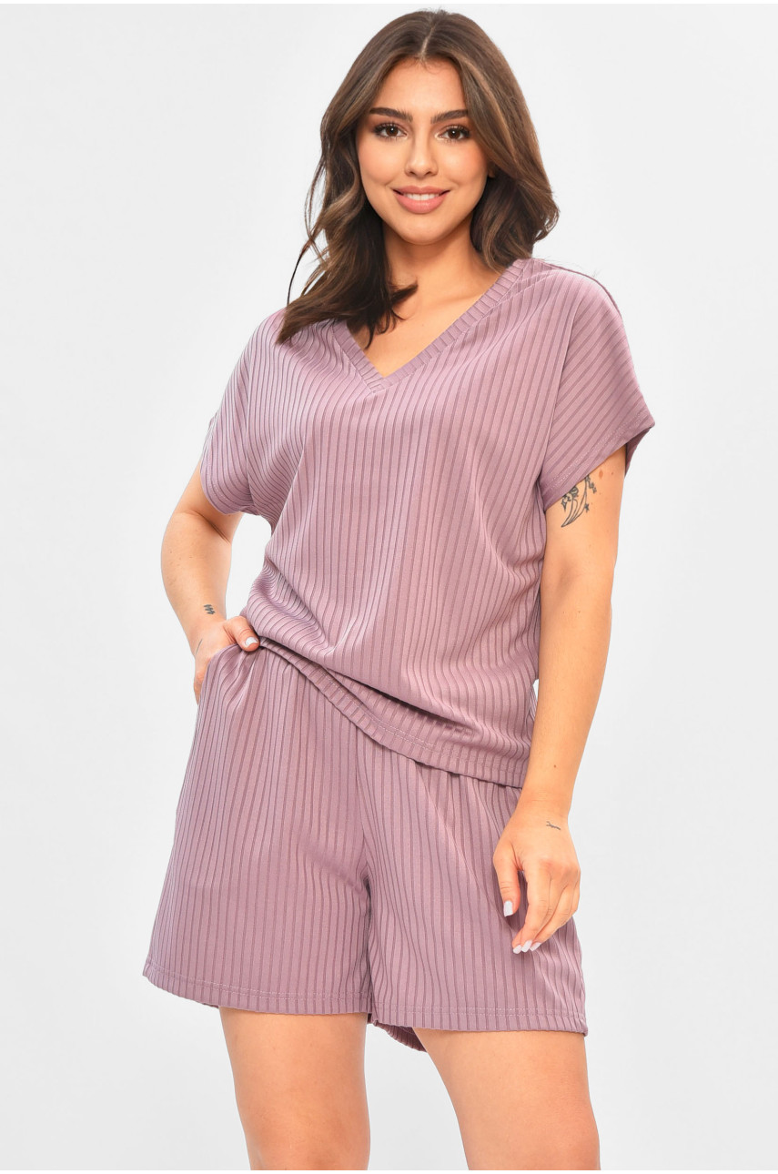 Костюм женский полубатальный сиреневого цвета 4700 180808 Костюм женский полубатальный сиреневого цвета 4700 180808