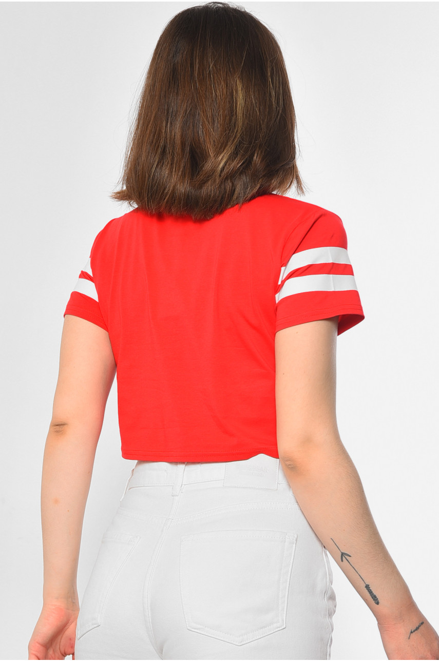 Футболка женская красного цвета 1007 180861 Футболка женская красного цвета 1007 180861