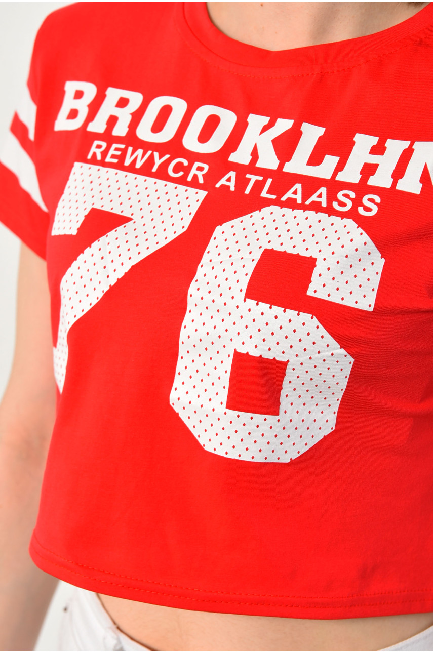 Футболка женская красного цвета 1007 180861 Футболка женская красного цвета 1007 180861