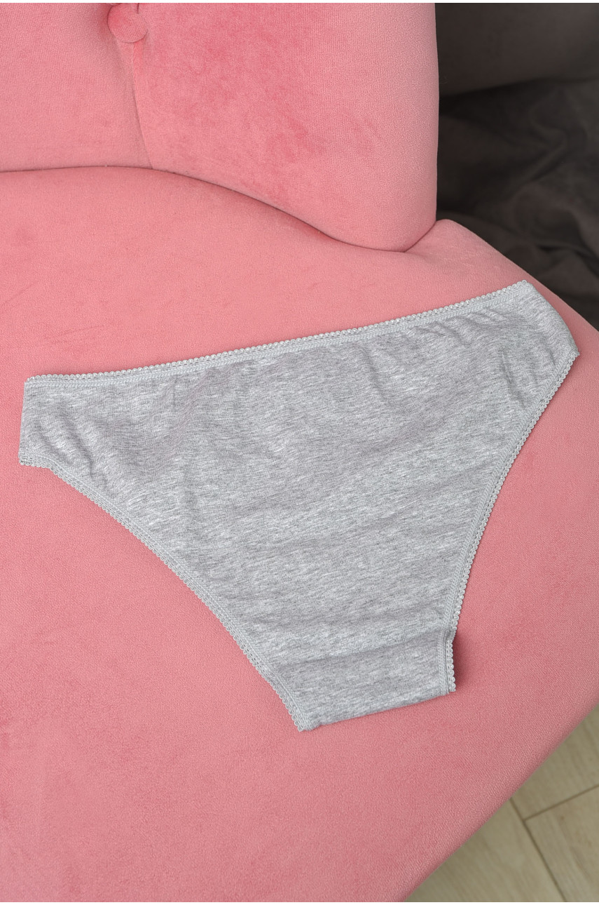 Труси жіночі однотонні сiрого кольору 6202 180895 Труси жіночі однотонні сiрого кольору 6202 180895